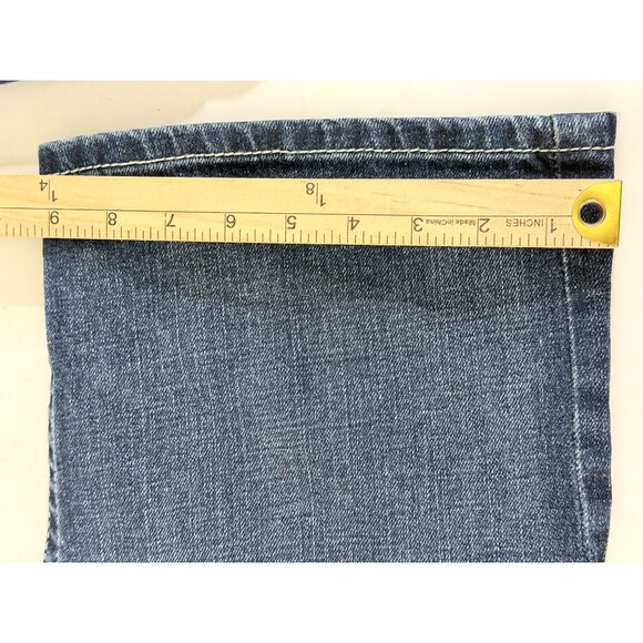 Ariat M4 Mens Relaxed Boot Cut Jeans Size 42 X 34 Blue Denim Whickered Western C - Picture 13 of 14